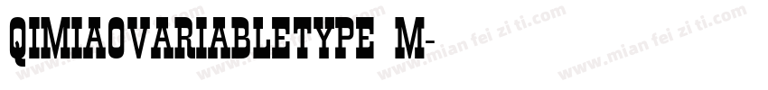 QIMIAOVARIABLETYPE M字体转换